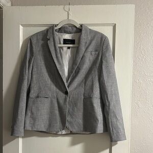 Banana Republic Light Gray Women's Single-Button Blazer